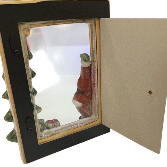 Vintage Ceramic Free Standing 3D Christmas Frame - Santa, Tree & Presents - Picture 6 of 10